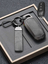 Audi Key Genuine Leather & Metal Frame Cover