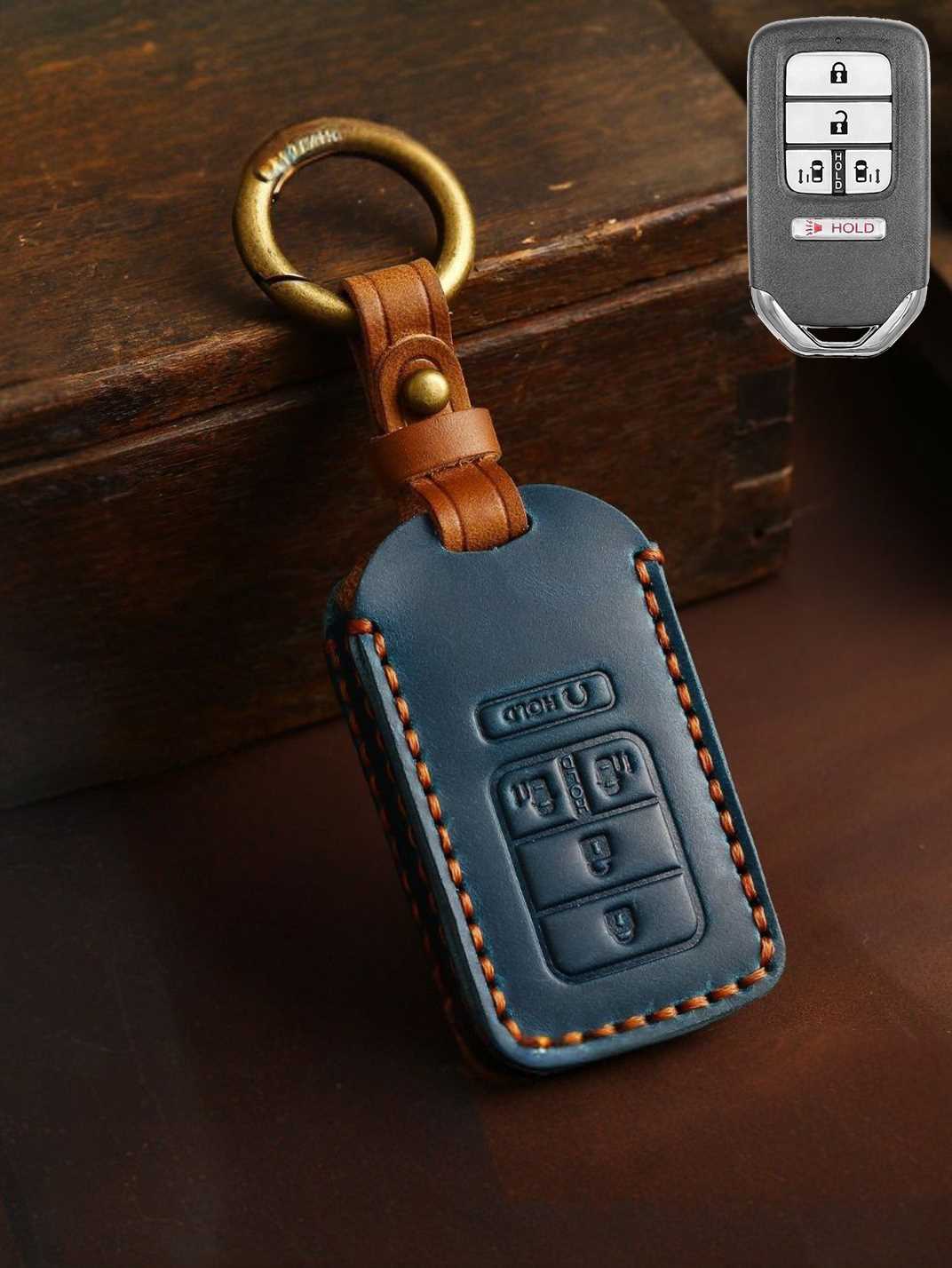 Premium Genuine Leather Honda Key Cover