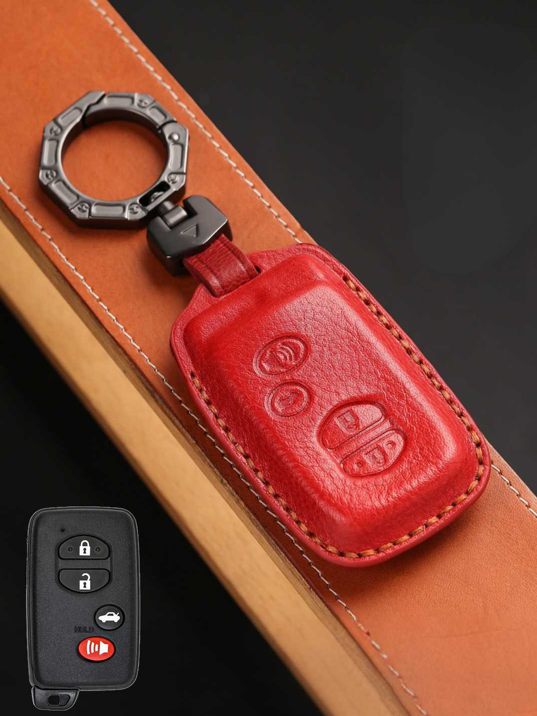 Premium Genuine Leather Toyota Key Cover