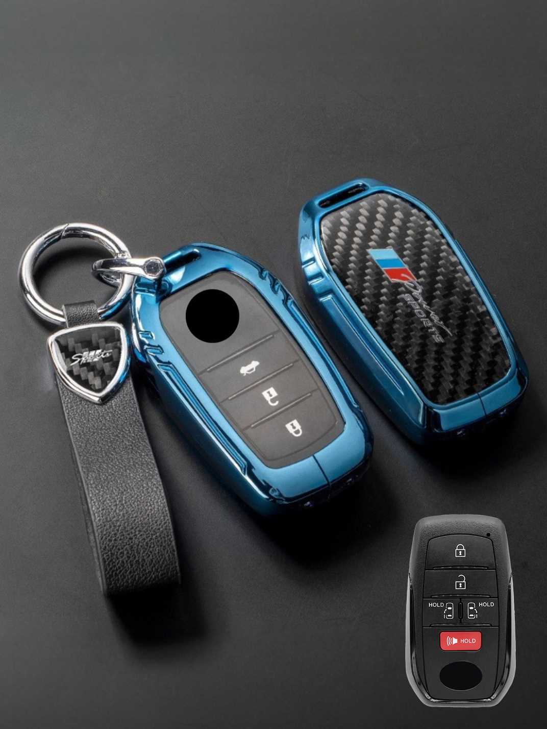 Visible Button Toyota Key Protector Shell