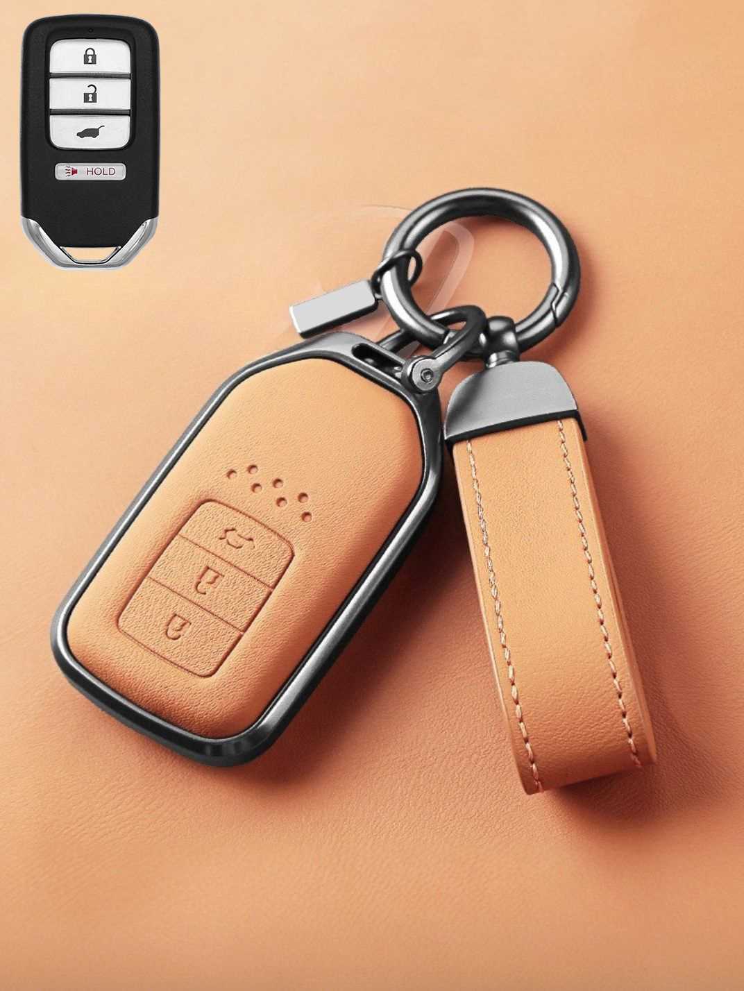 Premium Genuine Leather Honda Key Cover
