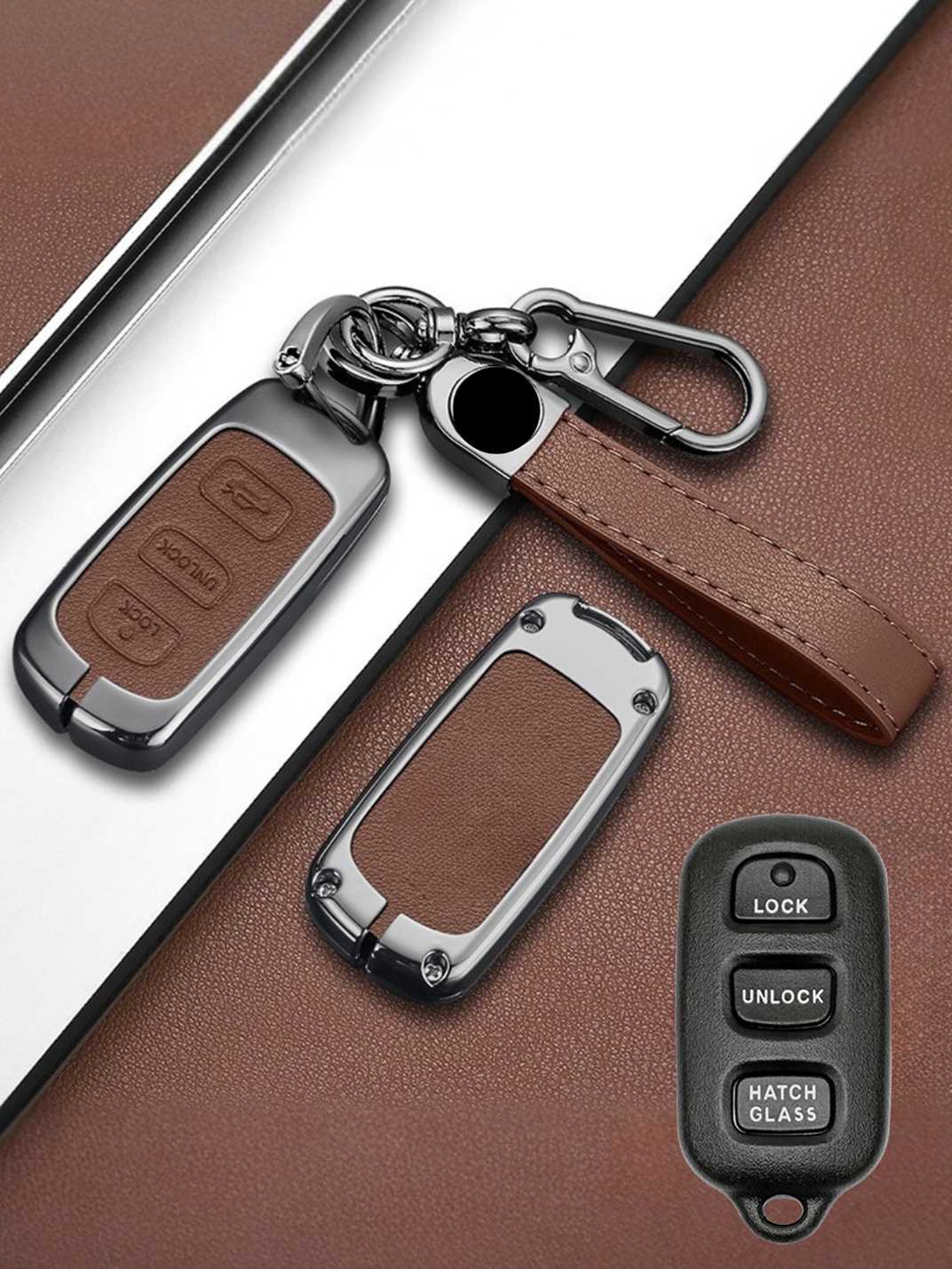 Premium Genuine Leather Toyota Key Cover