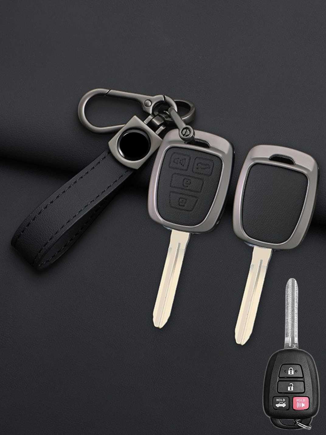 Toyota Key Genuine Leather & Metal Frame