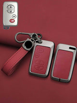 Toyota Key Genuine Leather & Metal Frame
