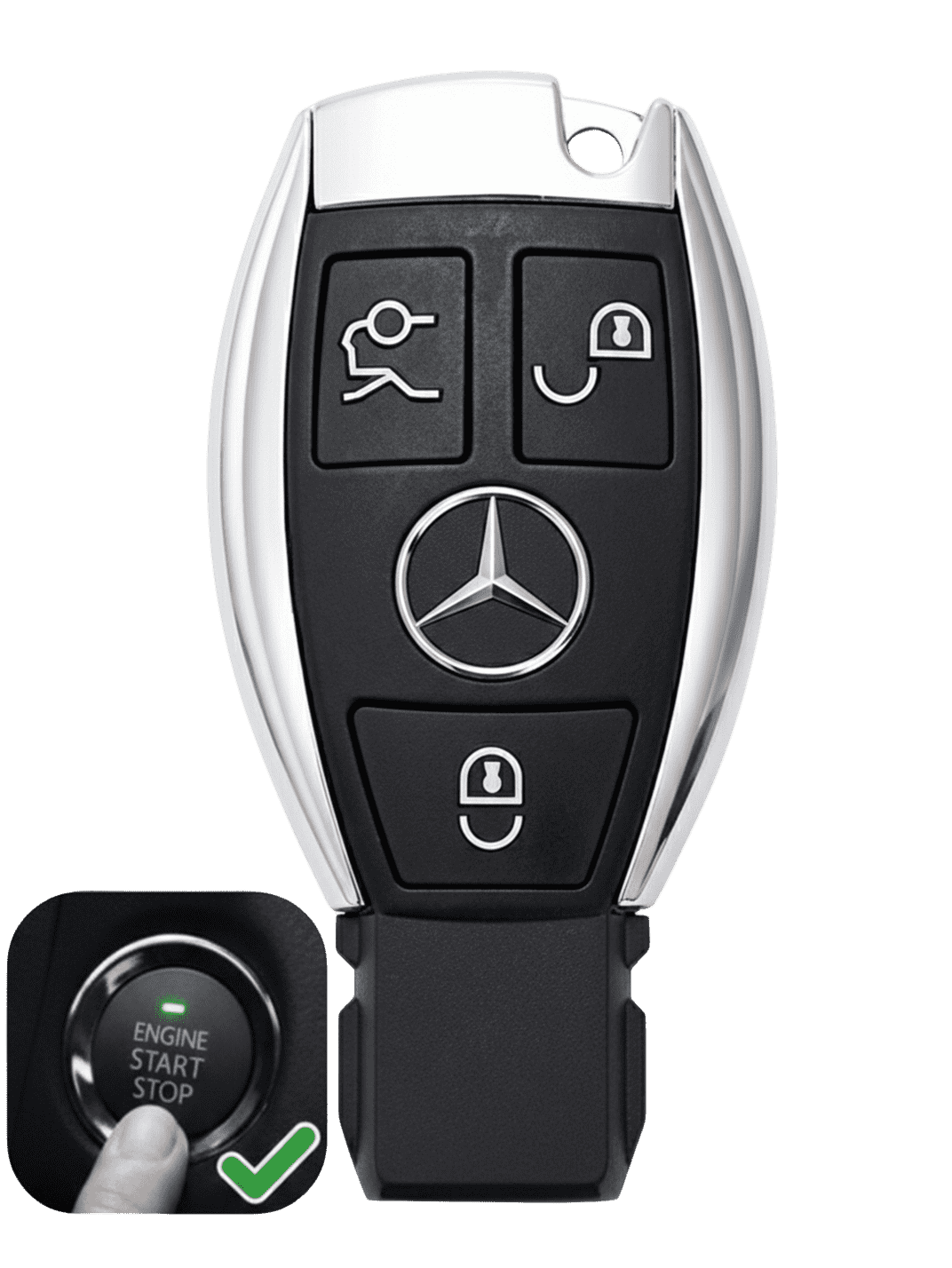Premium Genuine Leather Mercedes-Benz Key Cover