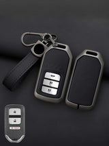 Honda Key Genuine Leather & Metal Frame