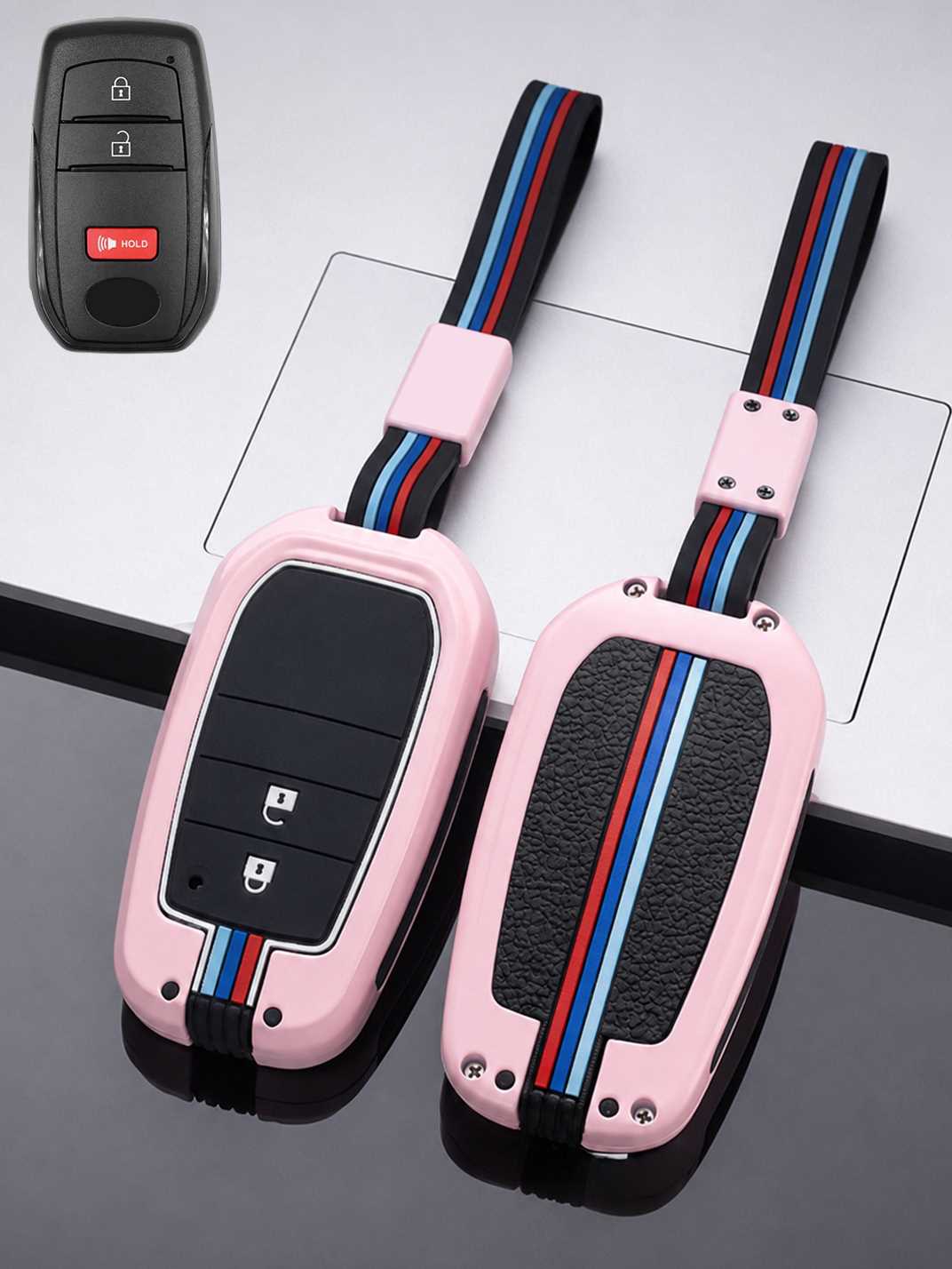 Luxury Colored Alloy Toyota Key Fob Case