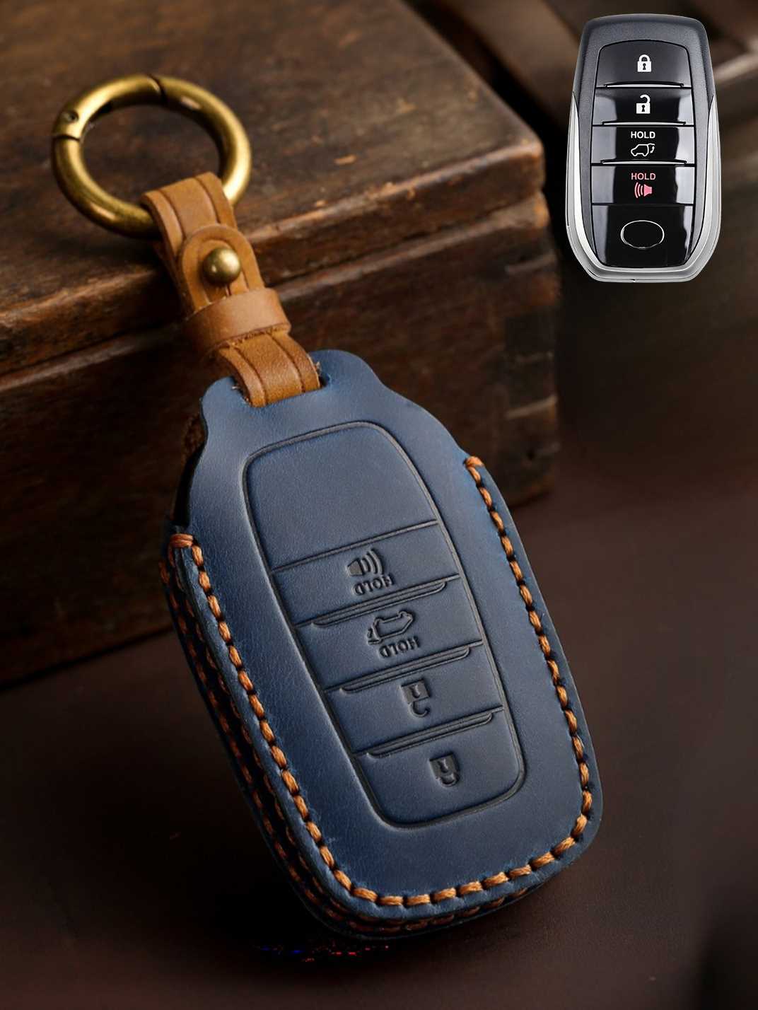 Premium Genuine Leather Toyota Key Cover