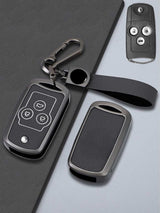 Honda Key Genuine Leather & Metal Frame