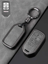 Honda Key Genuine Leather & Metal Frame