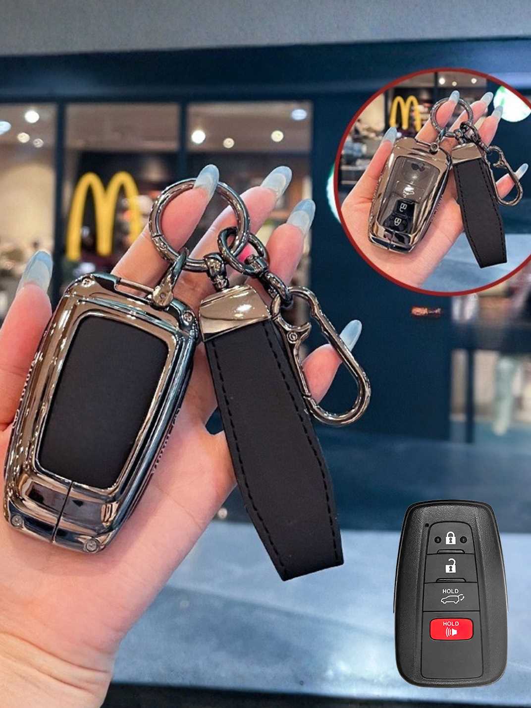 Heavy-Duty Zinc Alloy Toyota Key Fob Cover