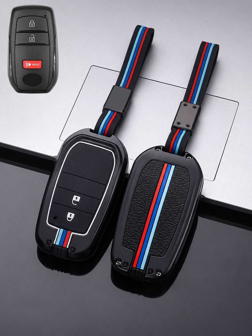 Luxury Colored Alloy Toyota Key Fob Case