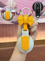 MINI Key Fob Cover with Leather & Metal Frame