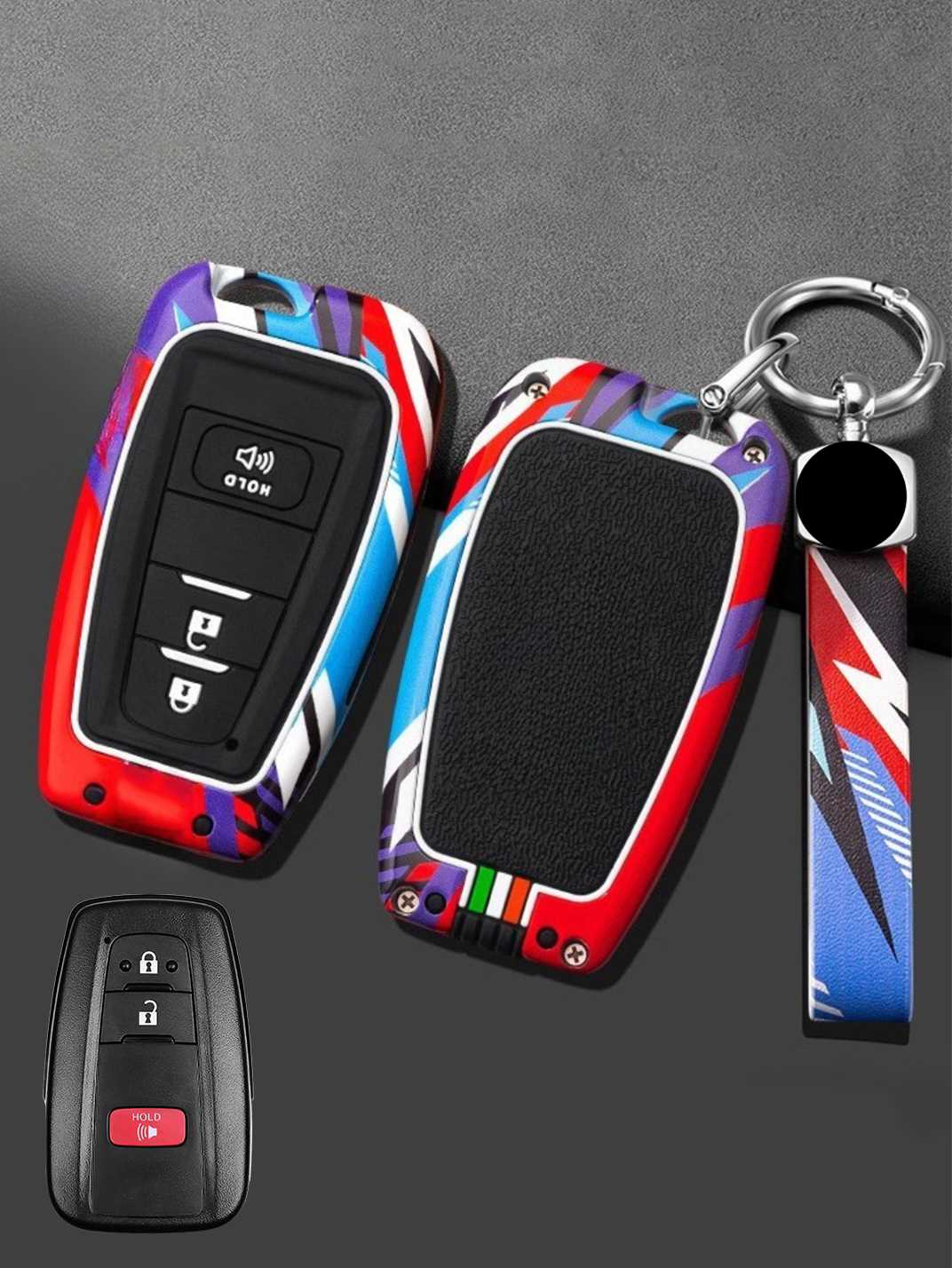 Luxury Colored Alloy Toyota Key Fob Case