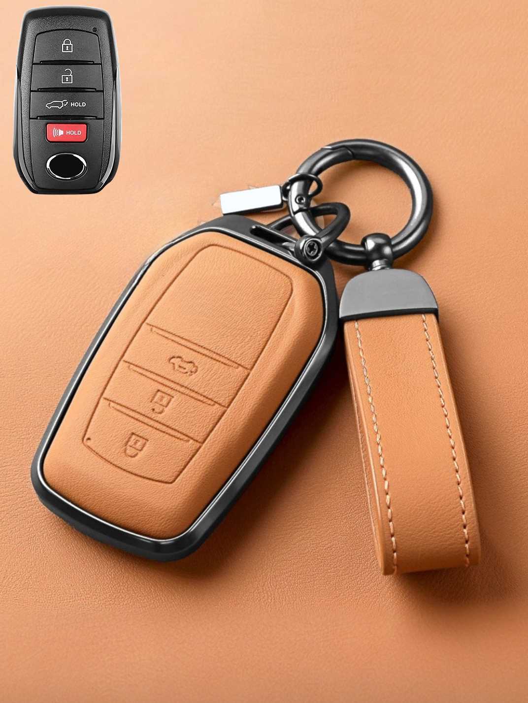 Premium Genuine Leather Toyota Key Cover