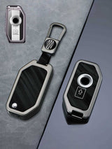 Vintage Leather & Metal Alloy BMW Motorcycle Key Cover
