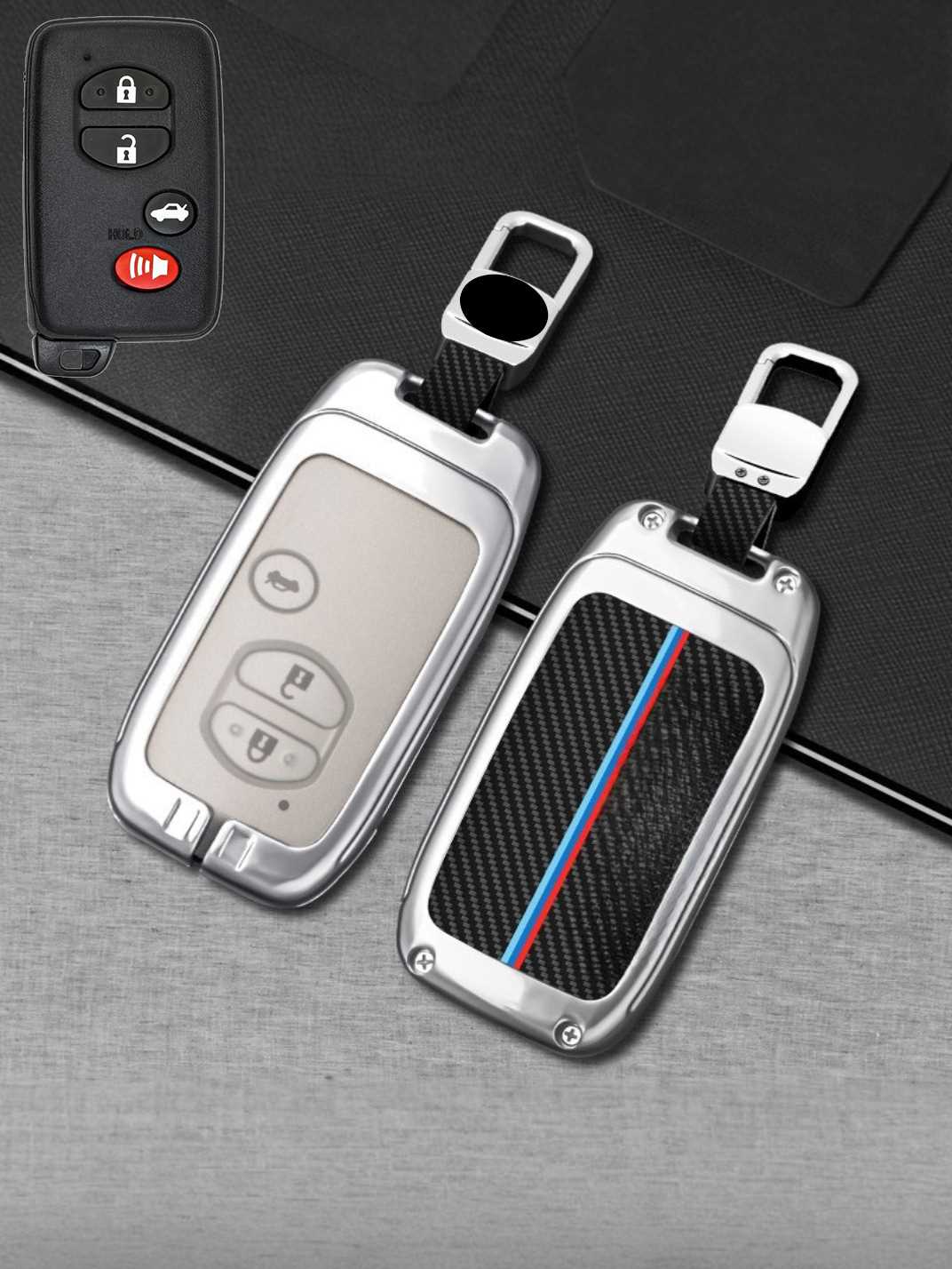 Visible Button Toyota Key Protector Shell