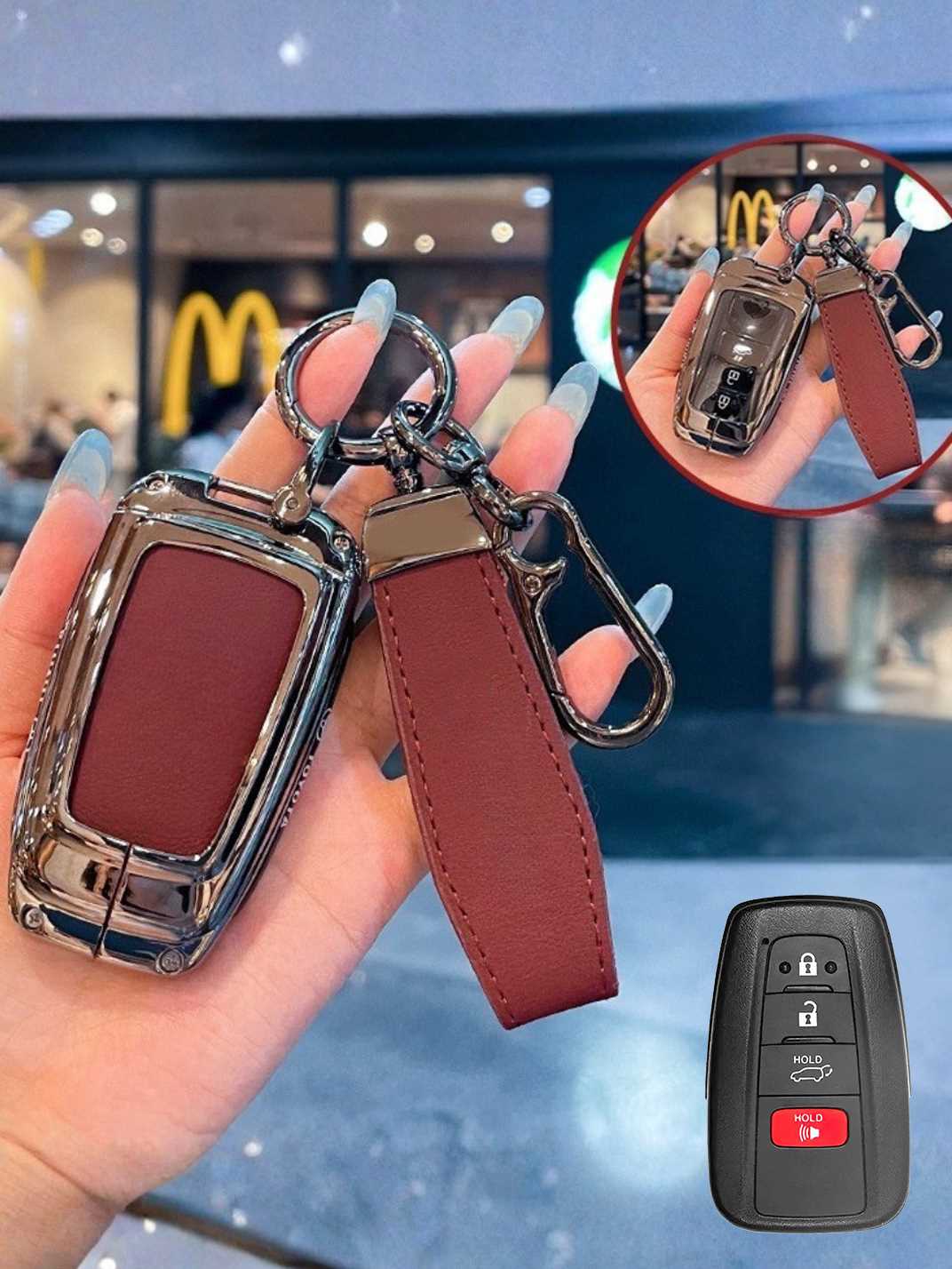Heavy-Duty Zinc Alloy Toyota Key Fob Cover