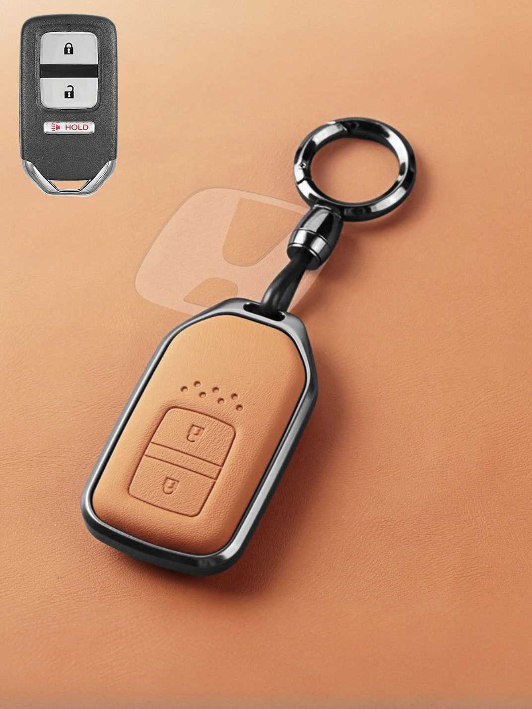 Premium Genuine Leather Honda Key Cover