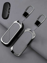 MINI Key Fob Cover with Leather & Metal Frame