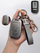Honda Key Fob Cover with Leather & Metal Frame