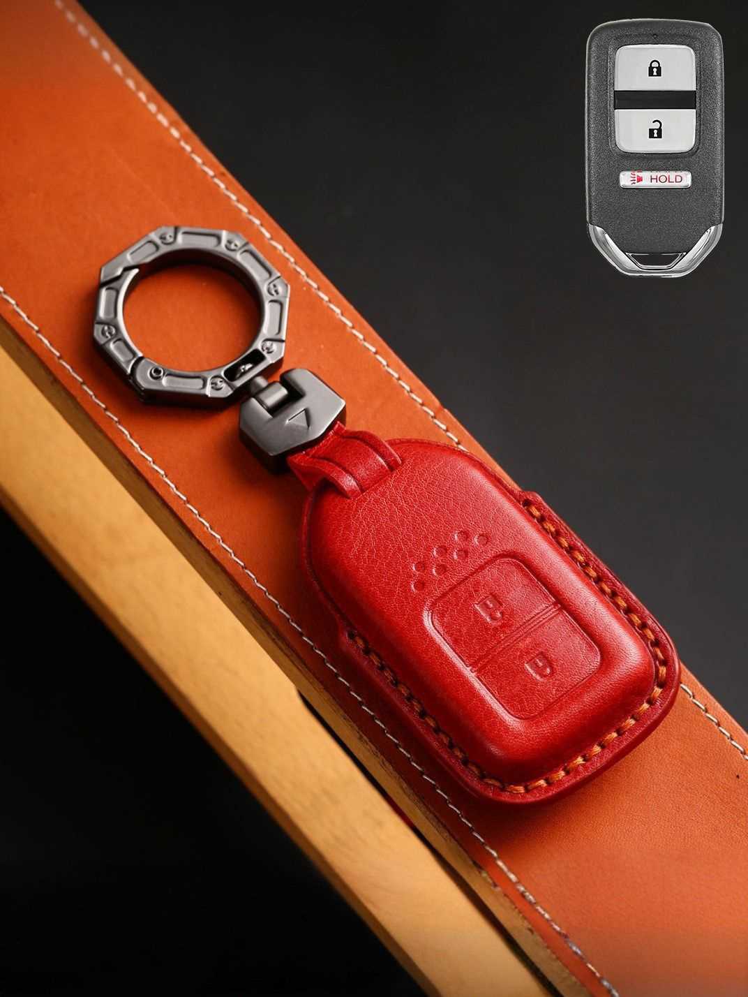 Premium Genuine Leather Honda Key Cover