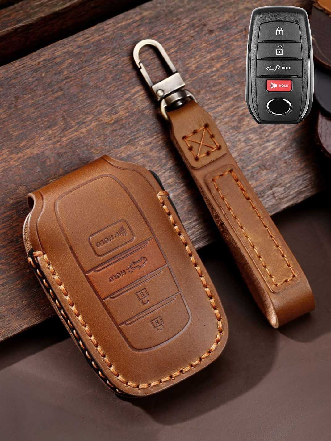 Premium Genuine Leather Toyota Key Cover