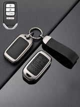 Honda Key Genuine Leather & Metal Frame