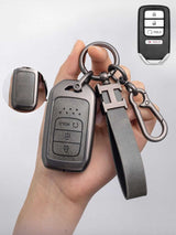 Honda Key Fob Cover with Leather & Metal Frame