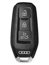 Premium Leather Visible-Button Audi Key Shell