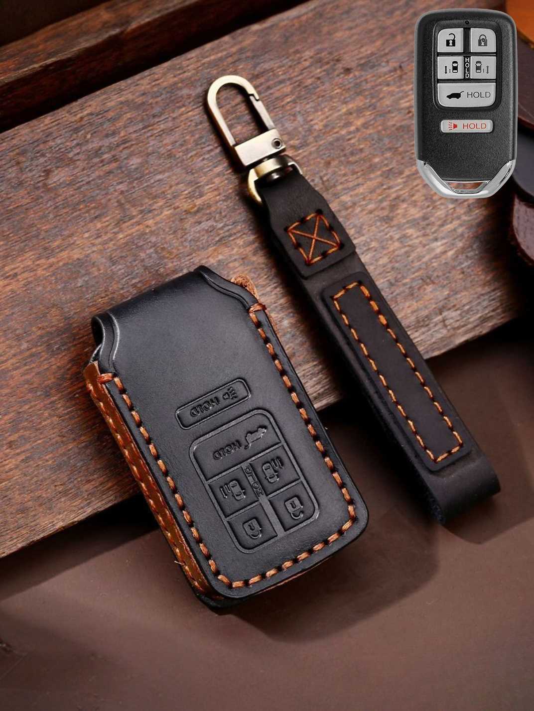 Premium Genuine Leather Honda Key Cover