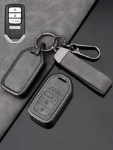 Honda Key Genuine Leather & Metal Frame