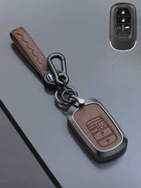 Honda Key Genuine Leather & Metal Frame