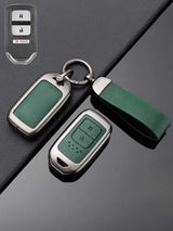 Honda Key Genuine Leather & Metal Frame