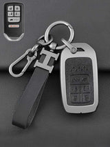 Honda Key Genuine Leather & Metal Frame
