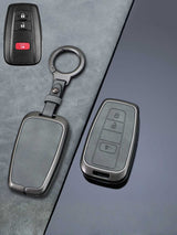 Vintage Leather Metal Alloy Toyota Key Cover
