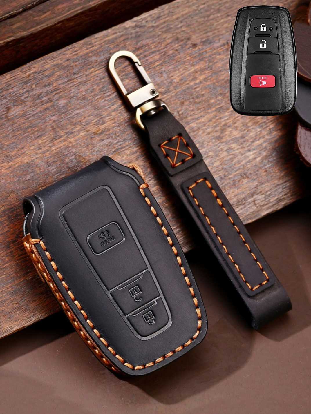 Premium Genuine Leather Toyota Key Cover