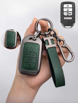 Honda Key Fob Cover with Leather & Metal Frame
