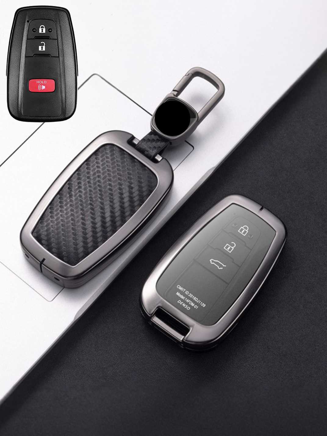 Visible Button Toyota Key Protector Shell