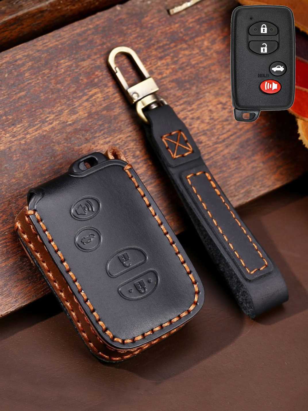 Premium Genuine Leather Toyota Key Cover