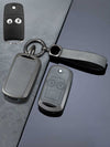 Vintage Leather Metal Alloy Honda Key Cover