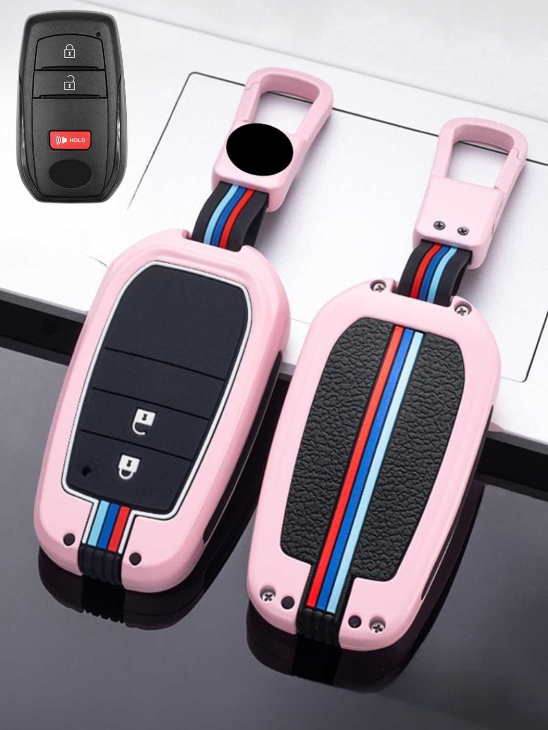 Luxury Colored Alloy Toyota Key Fob Case