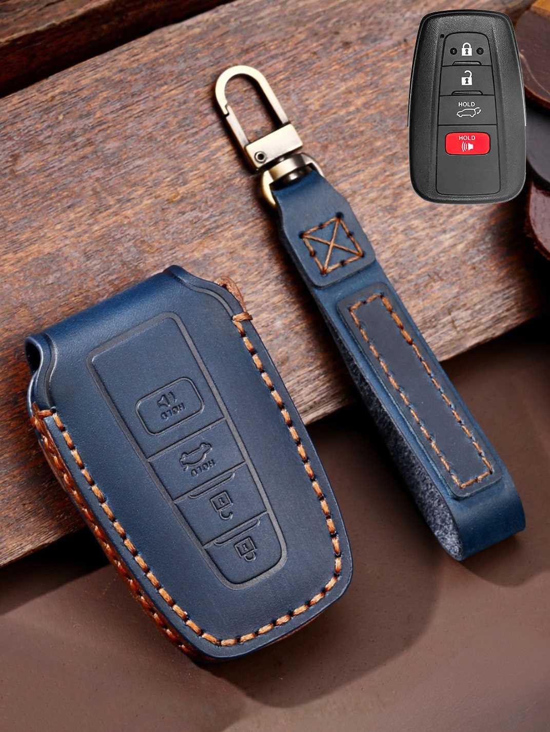 Premium Genuine Leather Toyota Key Cover