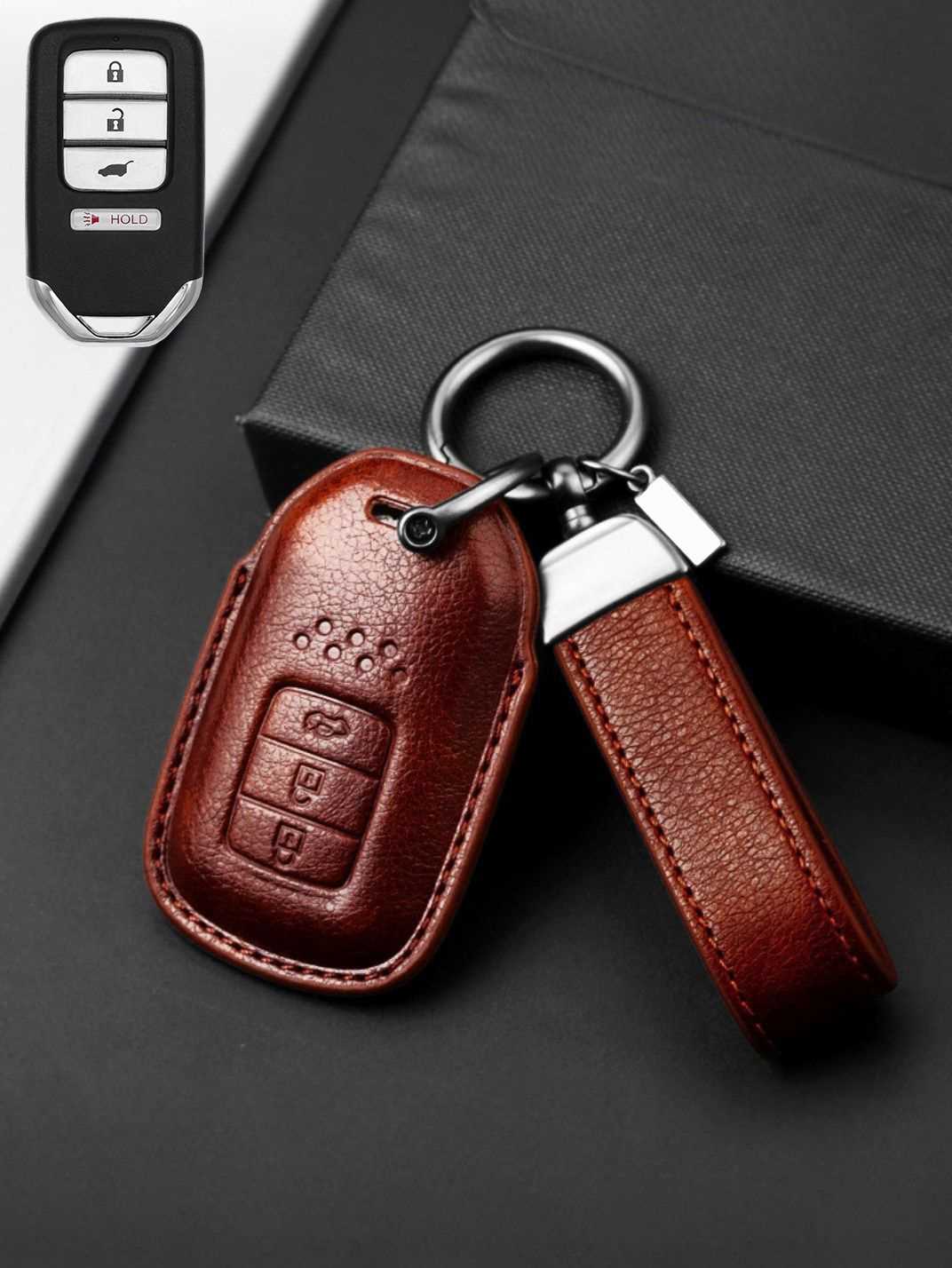 Premium Genuine Leather Honda Key Cover