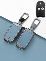 Honda Key Fob Cover with Leather & Metal Frame