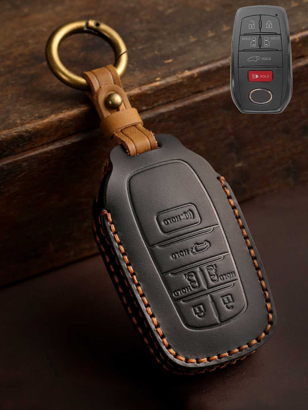 Premium Genuine Leather Toyota Key Cover