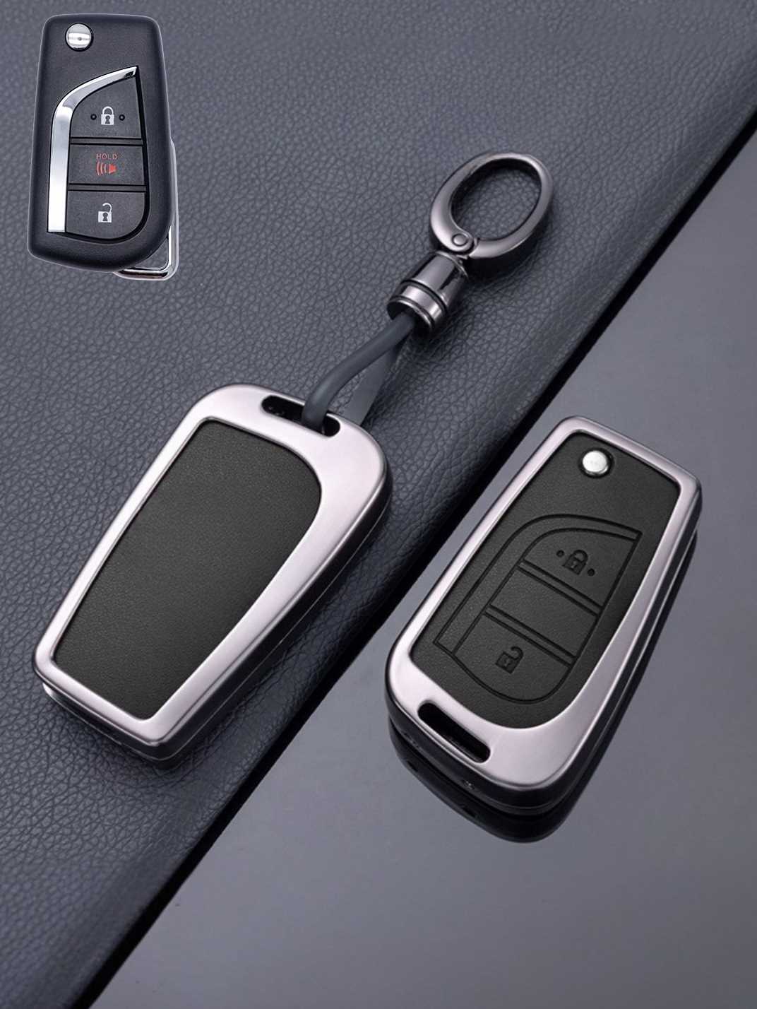 Toyota Key Genuine Leather & Metal Frame