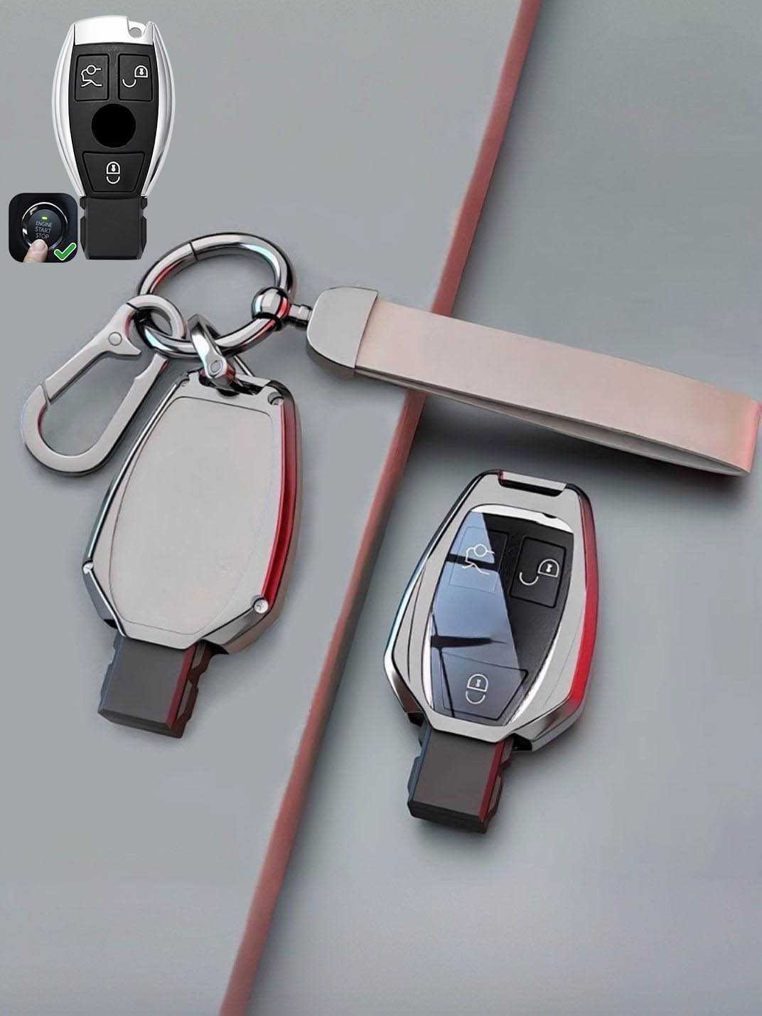 Premium Visible-Button Mercedes-Benz Key Shell