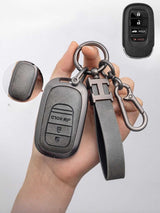 Honda Key Fob Cover with Leather & Metal Frame
