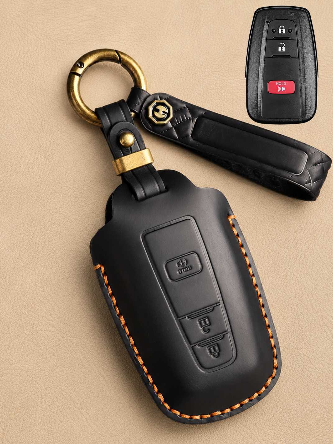 Premium Genuine Leather Toyota Key Cover